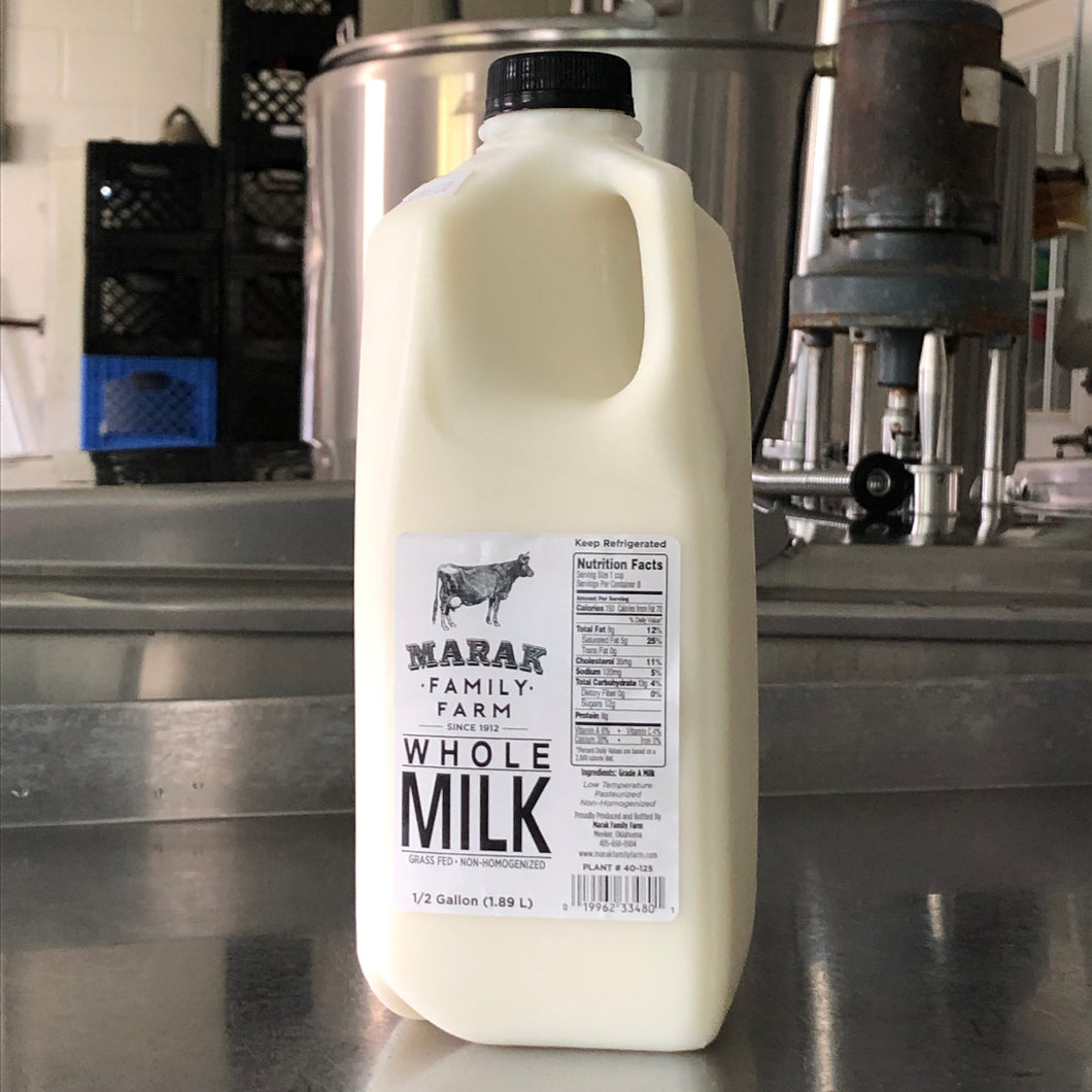 Whole Milk 1/2 Gallon